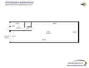 1900-2261 NW 29th St, Oakland Park, FL à louer Plan d’étage– Image 2 sur 5