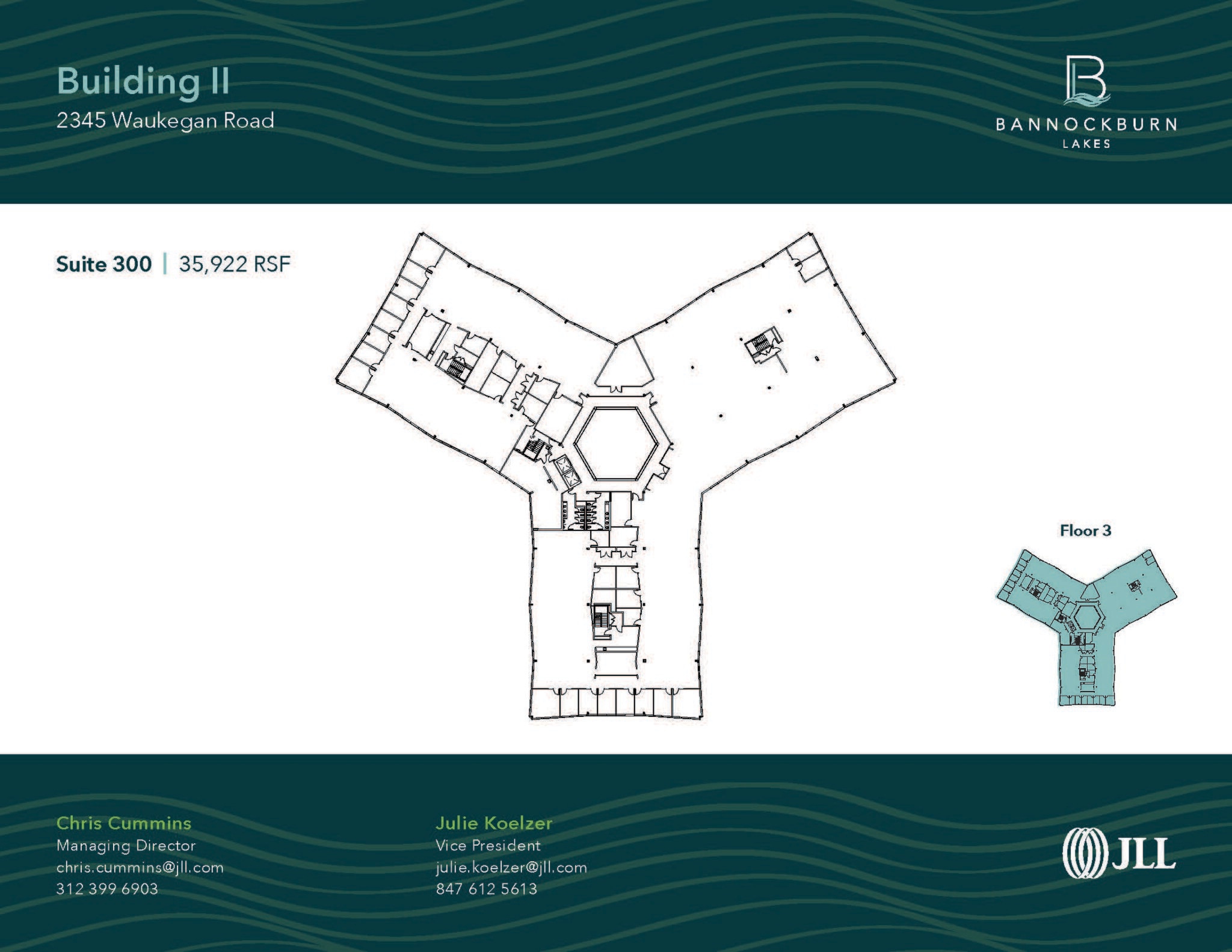 2333 Waukegan Rd, Bannockburn, IL à louer Plan d’étage– Image 1 sur 9