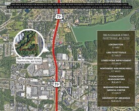 N College Ave, Fayetteville, AR - VUE AÉRIENNE vue de carte - Image1