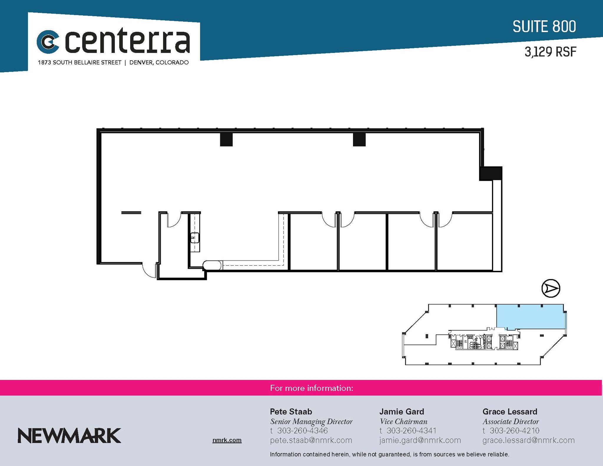 1873 S Bellaire St, Denver, CO à louer Plan d’étage– Image 1 sur 2