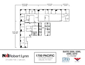 1700 Pacific Ave, Dallas, TX à louer Plan d’étage– Image 2 sur 2