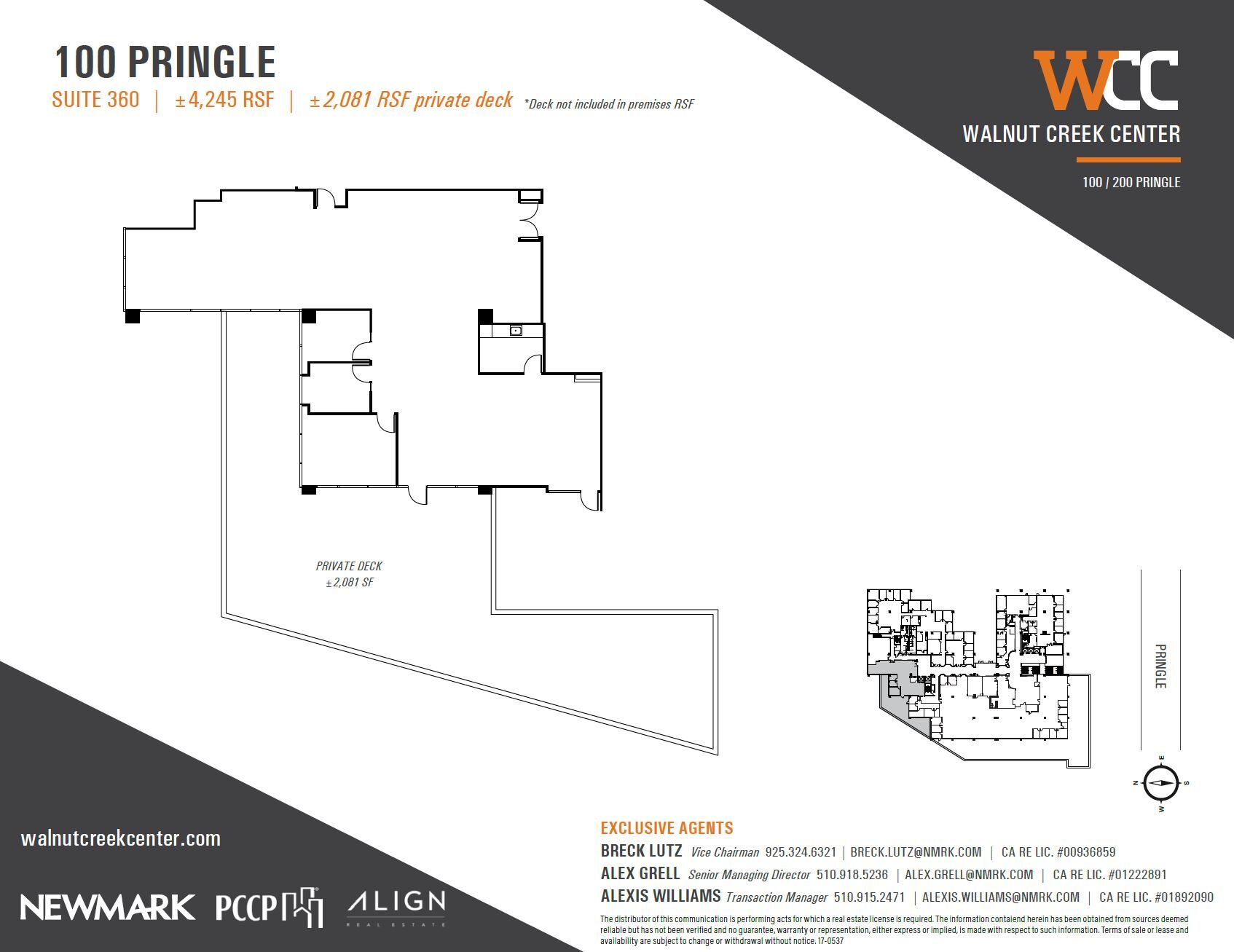 100 Pringle Ave, Walnut Creek, CA à louer Plan d’étage– Image 1 sur 1