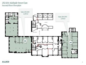 252-264 Adelaide St E, Toronto, ON à louer Plan d’étage– Image 1 sur 1