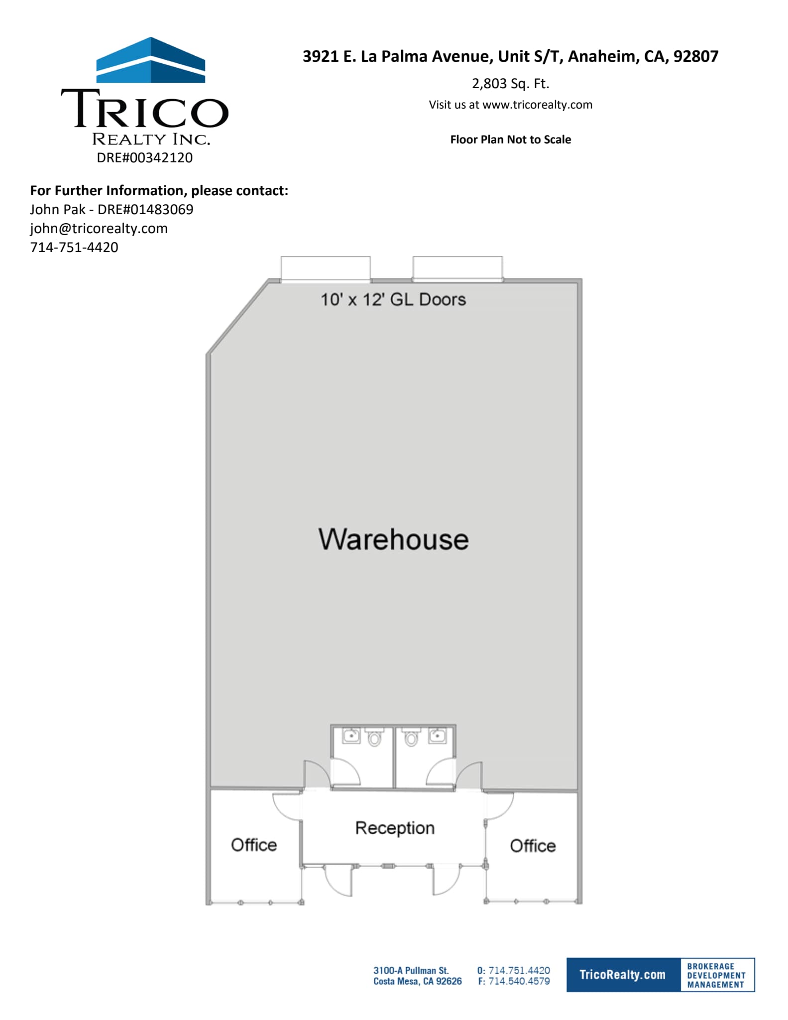 3911-3921 E La Palma Ave, Anaheim, CA à louer Plan d’étage– Image 1 sur 1