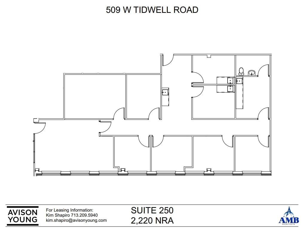 509 W Tidwell Rd, Houston, TX à louer Plan d’étage– Image 1 sur 2