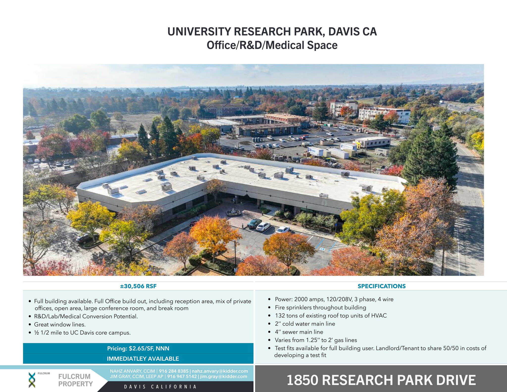 1850 Research Park Dr, Davis, CA à louer Plan de site– Image 1 sur 8