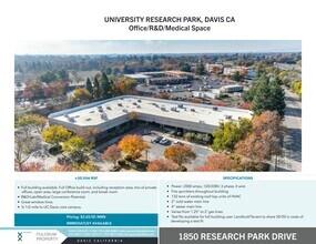 1850 Research Park Dr, Davis, CA à louer Plan de site– Image 1 sur 8