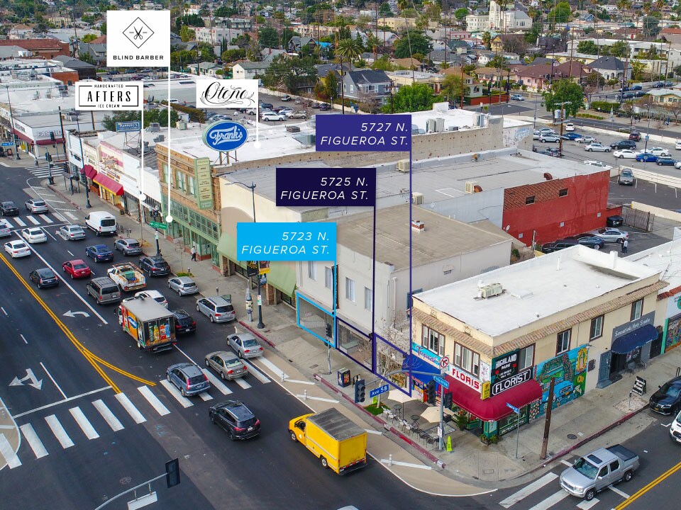 5723-5727 N Figueroa St, Los Angeles, CA à louer Aérien– Image 1 sur 7