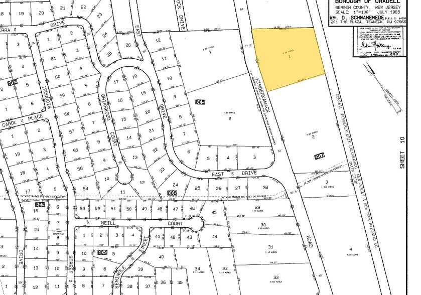 690 Kinderkamack Rd, Oradell, NJ à louer - Plan cadastral – Image 2 sur 12