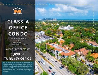 Plus de détails pour 500 S Dixie Hwy, Coral Gables, FL - Bureau à vendre
