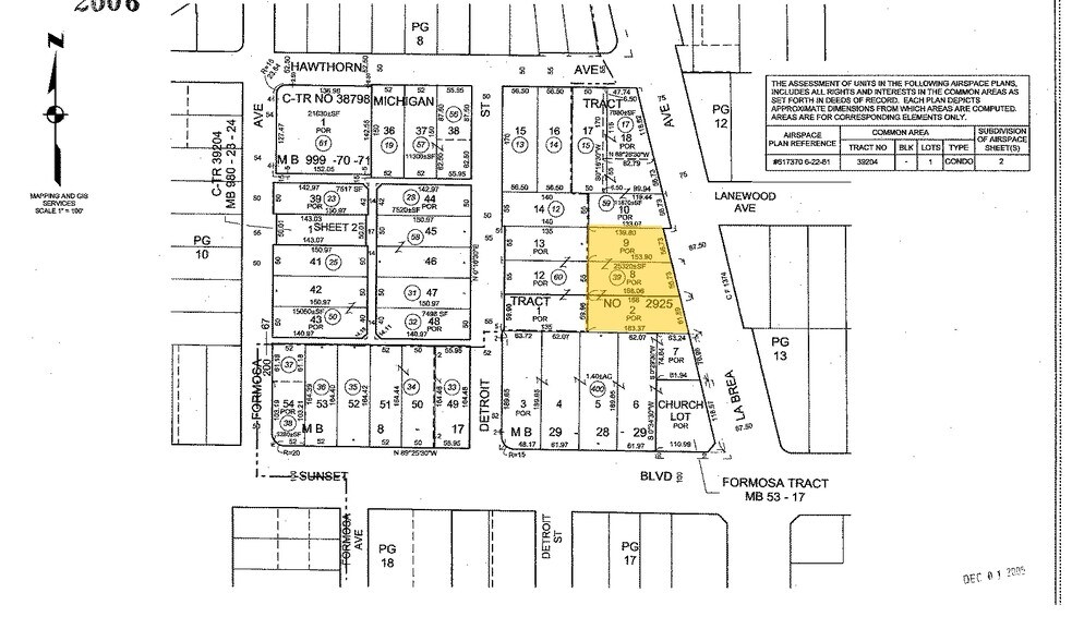 1523-1543 N La Brea Ave, Los Angeles, CA à louer - Plan cadastral – Image 3 sur 7