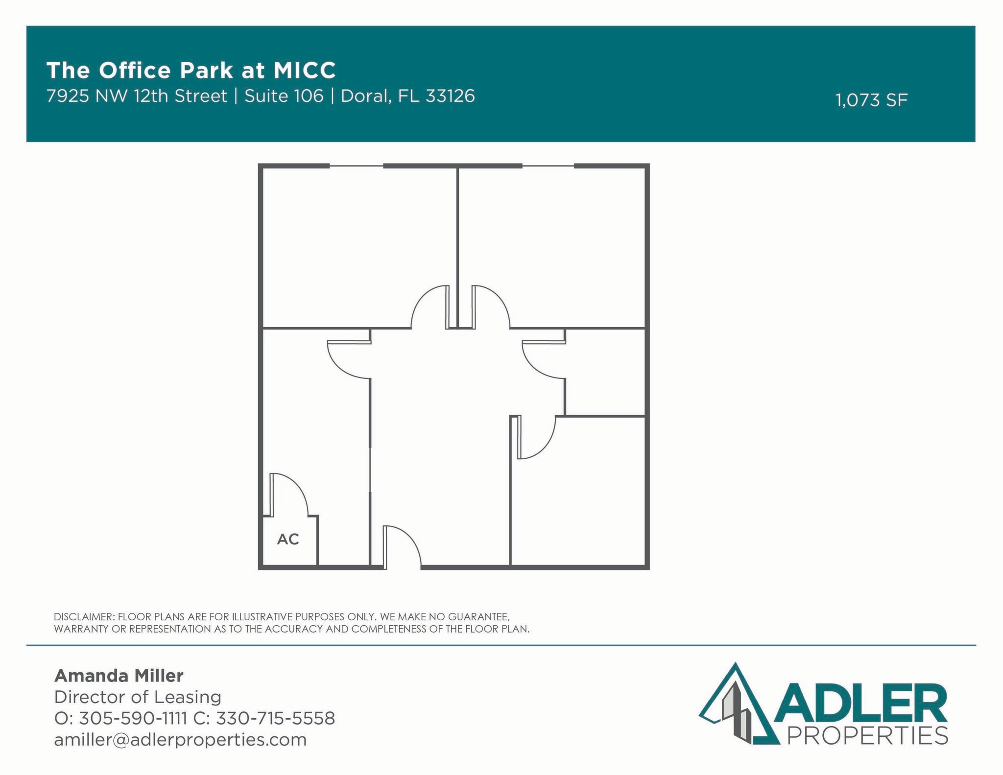 1200 NW 78th Ave, Doral, FL à louer Plan d’étage– Image 1 sur 1