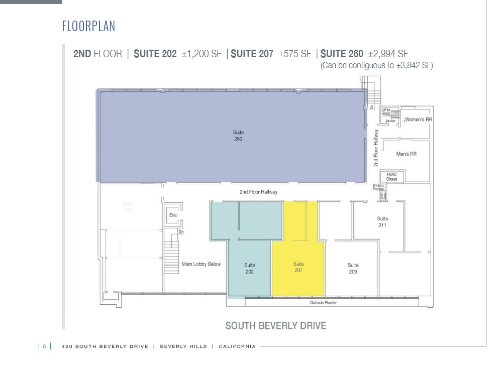 420 S Beverly Dr, Beverly Hills, CA à louer Plan d’étage– Image 1 sur 4