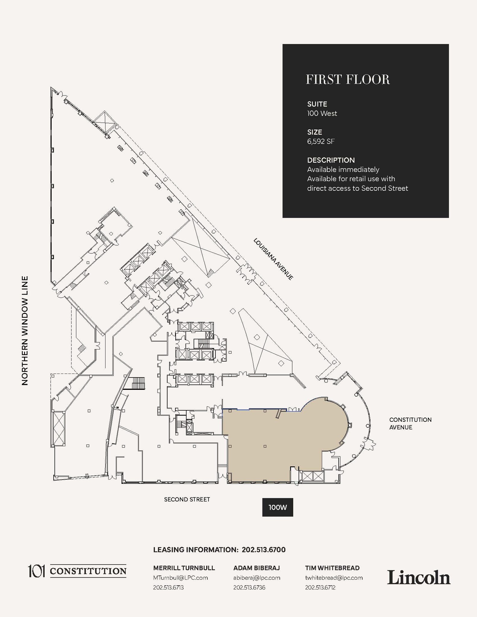 101 Constitution Ave NW, Washington, DC à louer Plan d’étage– Image 1 sur 1