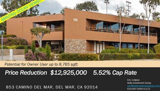 Plus de détails pour 853 Camino del Mar, Del Mar, CA - Bureau à vendre