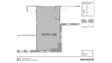 39 Mesa St, San Francisco, CA à louer Plan d’étage– Image 2 sur 3