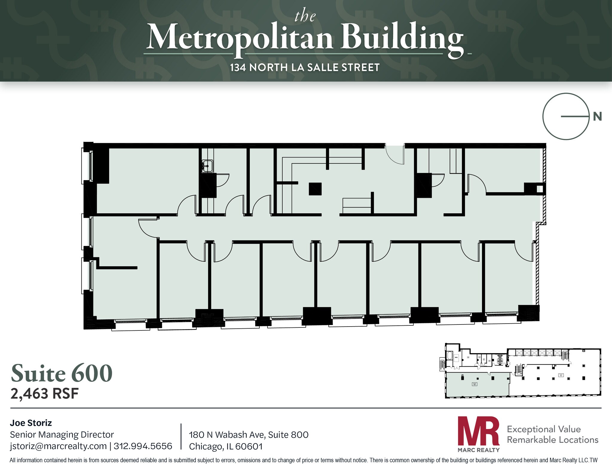 134 N LaSalle St, Chicago, IL à louer Plan d’étage– Image 1 sur 1