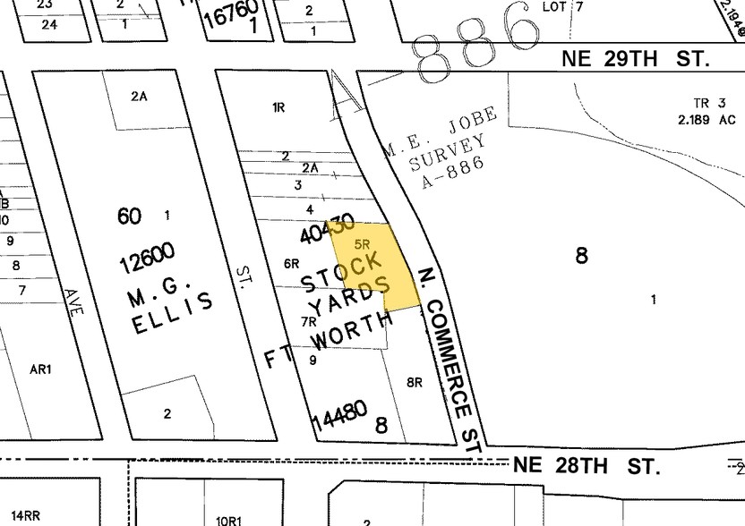 2813 N Commerce St, Fort Worth, TX à louer - Plan cadastral – Image 2 sur 4