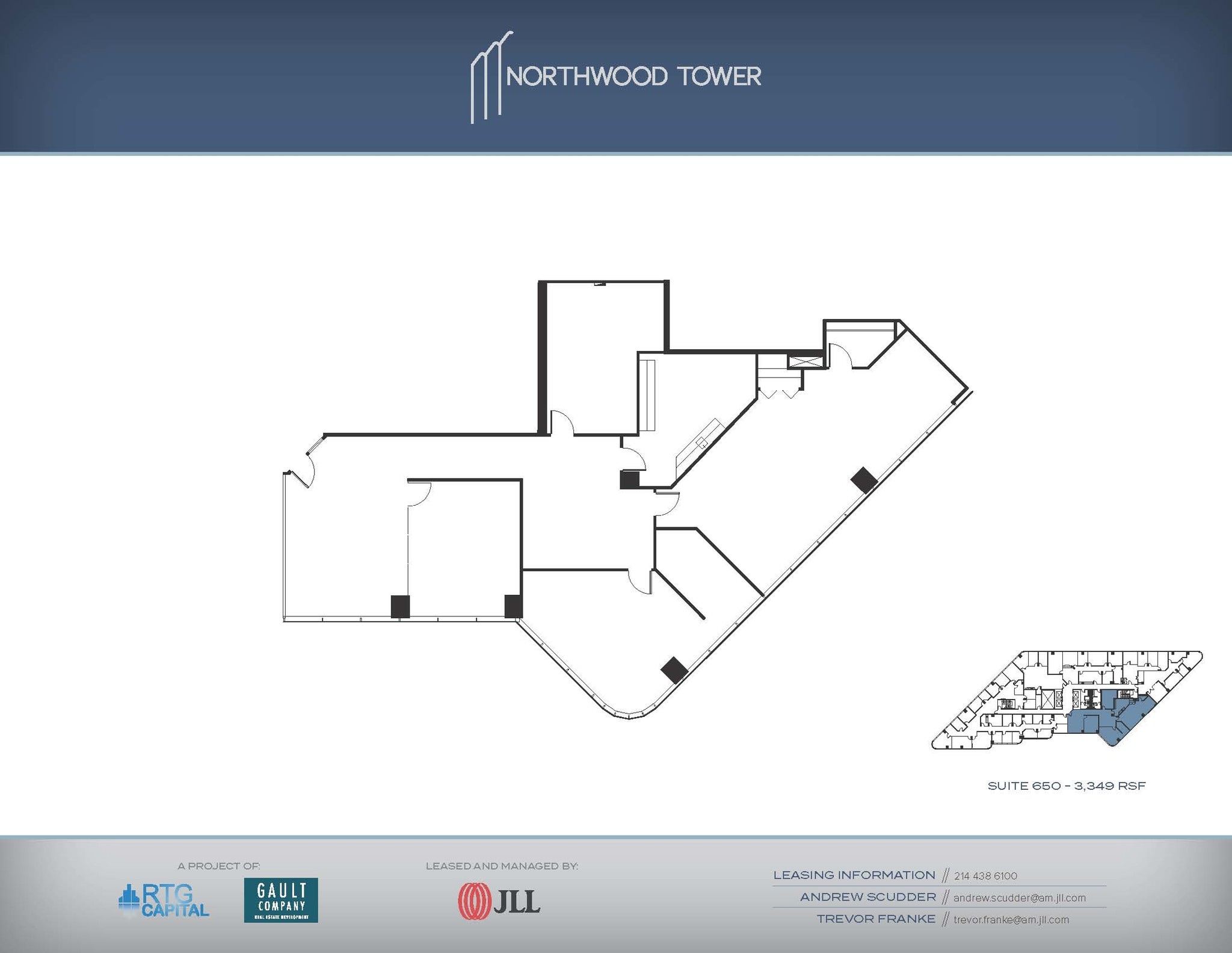 5757 Alpha Rd, Dallas, TX à louer Plan d’étage– Image 1 sur 2