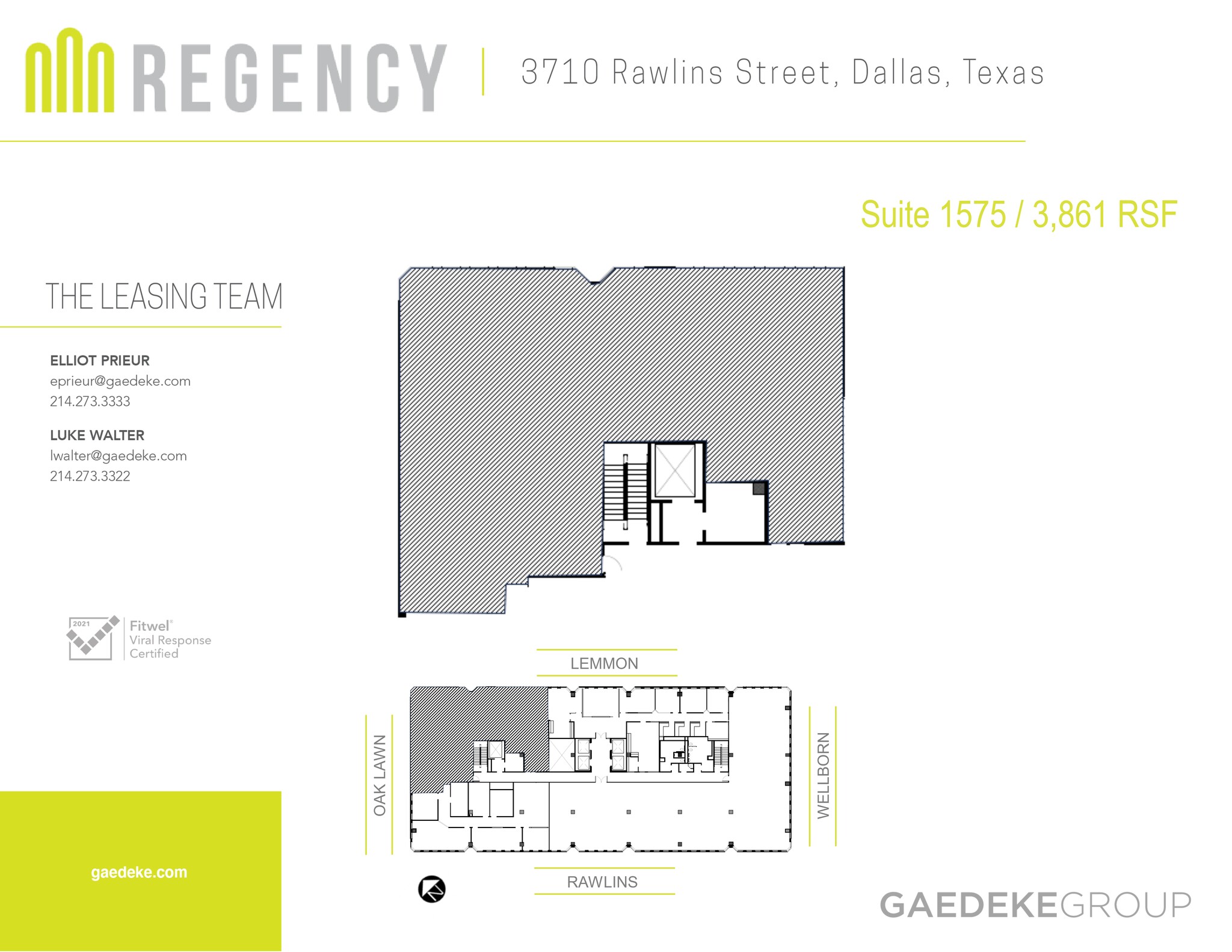 3710 Rawlins St, Dallas, TX à louer Plan de site– Image 1 sur 1