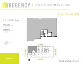 3710 Rawlins St, Dallas, TX à louer Plan de site– Image 1 sur 1