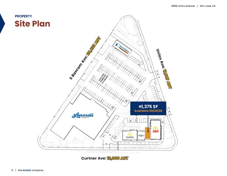 2699 Union Ave, San Jose, CA à louer - Plan de site – Image 3 sur 6
