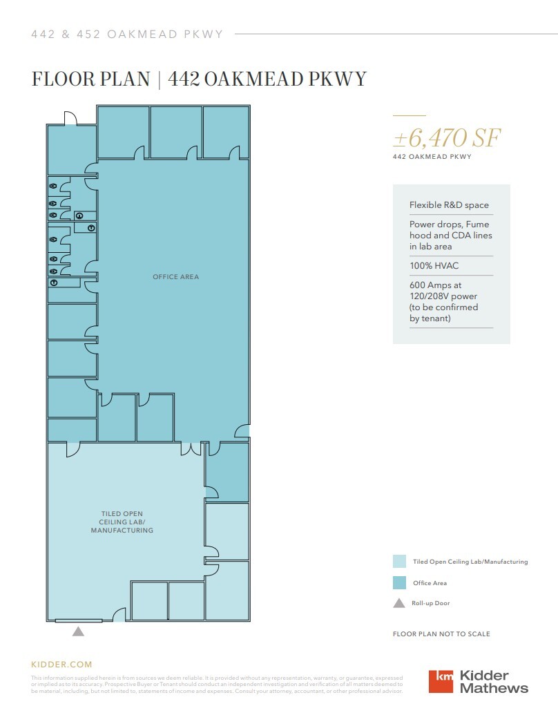 440-456 Oakmead Pky, Sunnyvale, CA à louer Plan d’étage– Image 1 sur 1