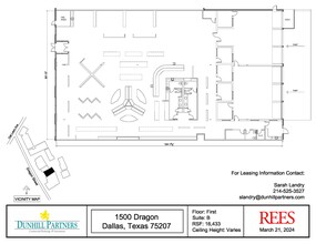 1500 Dragon St, Dallas, TX à louer Plan d’étage– Image 1 sur 1