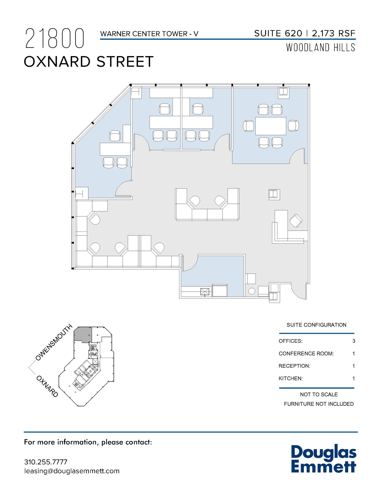 21800 Oxnard St, Woodland Hills, CA à louer Plan d’étage– Image 1 sur 1