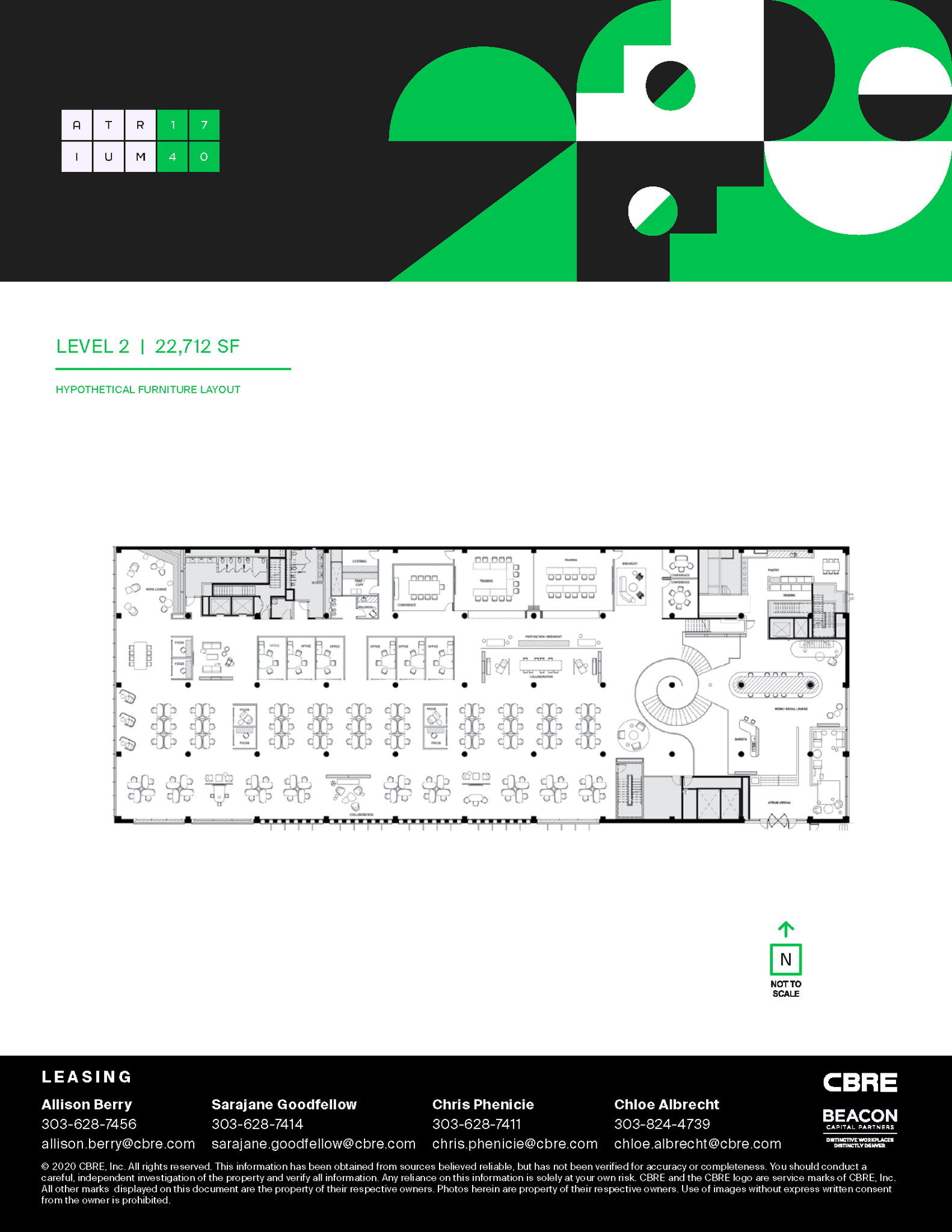 1740 Broadway, Denver, CO à louer Plan d’étage– Image 1 sur 1