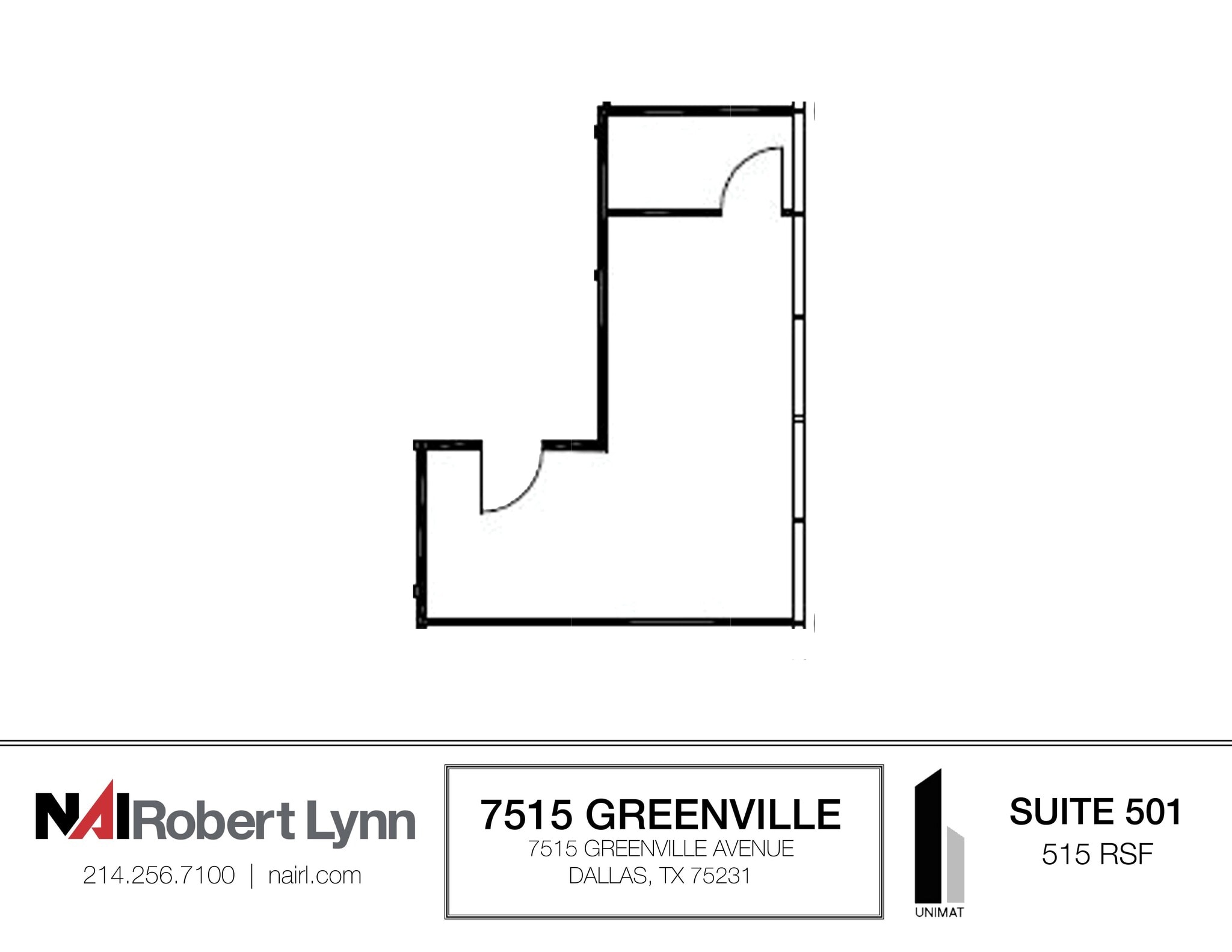 7515 Greenville Ave, Dallas, TX à louer Plan d’étage– Image 1 sur 1