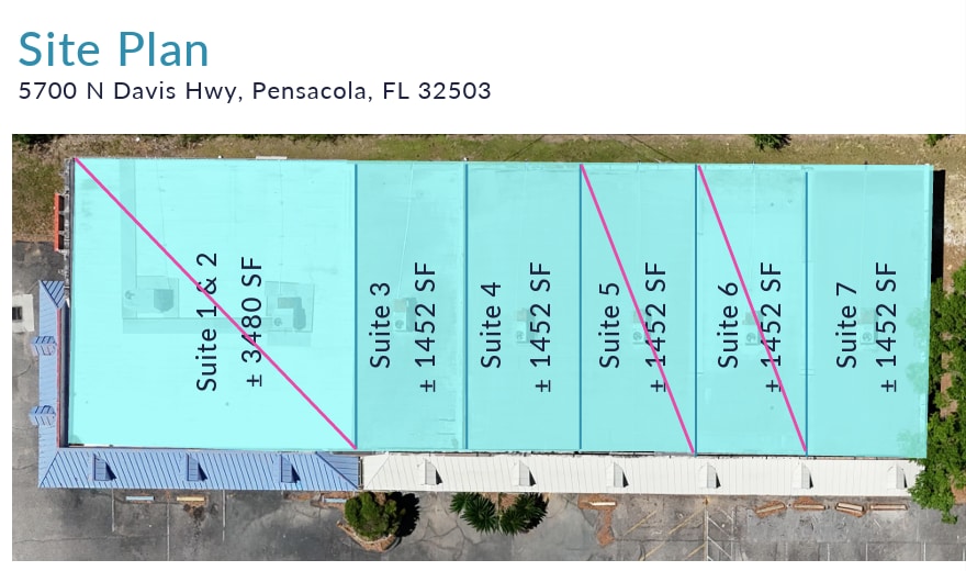5700 N Davis Hwy, Pensacola, FL à louer Plan de site– Image 1 sur 1