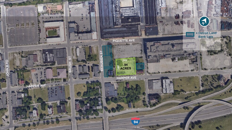 547 Harper Ave, Detroit, MI à vendre - Aérien – Image 3 sur 4