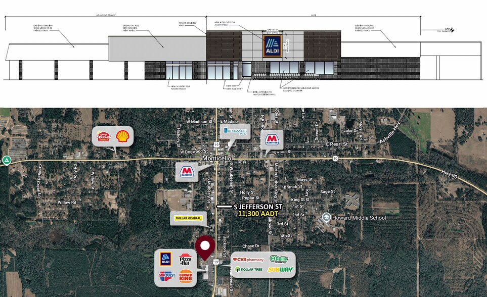 1245 S Jefferson St, Monticello, FL à louer - Photo de l’immeuble – Image 3 sur 6
