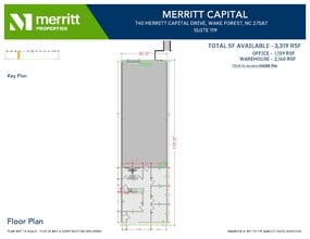 741 Merritt Capital Dr, Wake Forest, NC à louer Plan d’étage– Image 1 sur 2