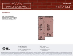 6725 W Sunset Blvd, Los Angeles, CA à louer Plan d’étage– Image 1 sur 2