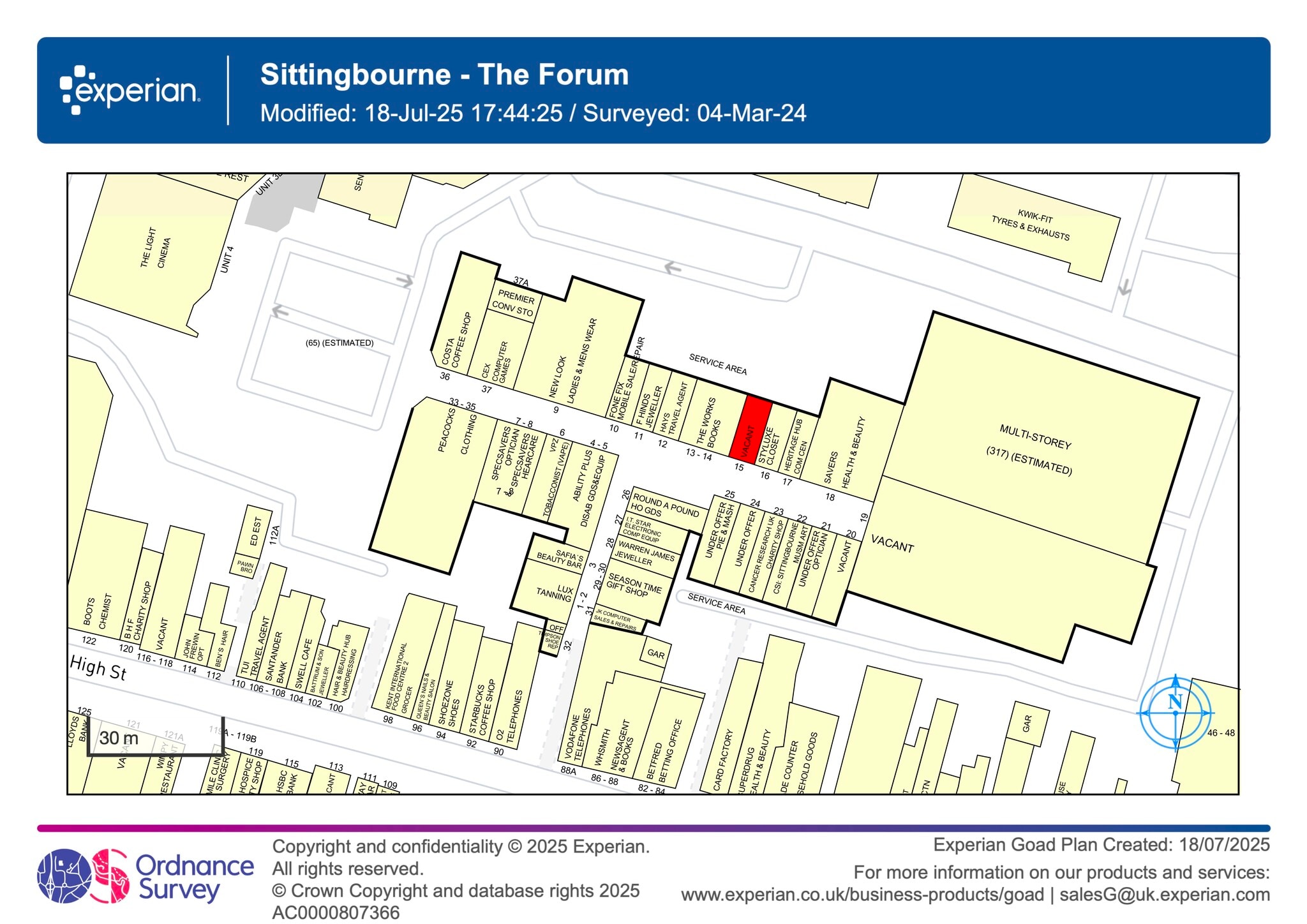 High St, Sittingbourne à louer Plan de site– Image 1 sur 2