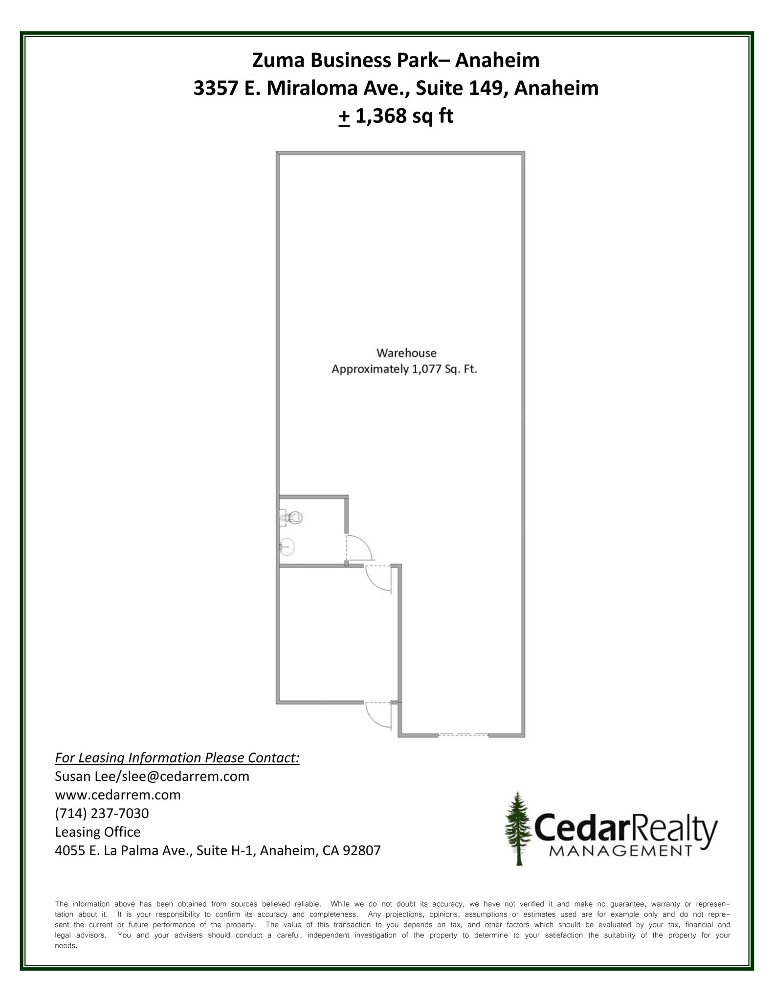 3357 Miraloma Ave, Anaheim, CA à louer Plan de site– Image 1 sur 1