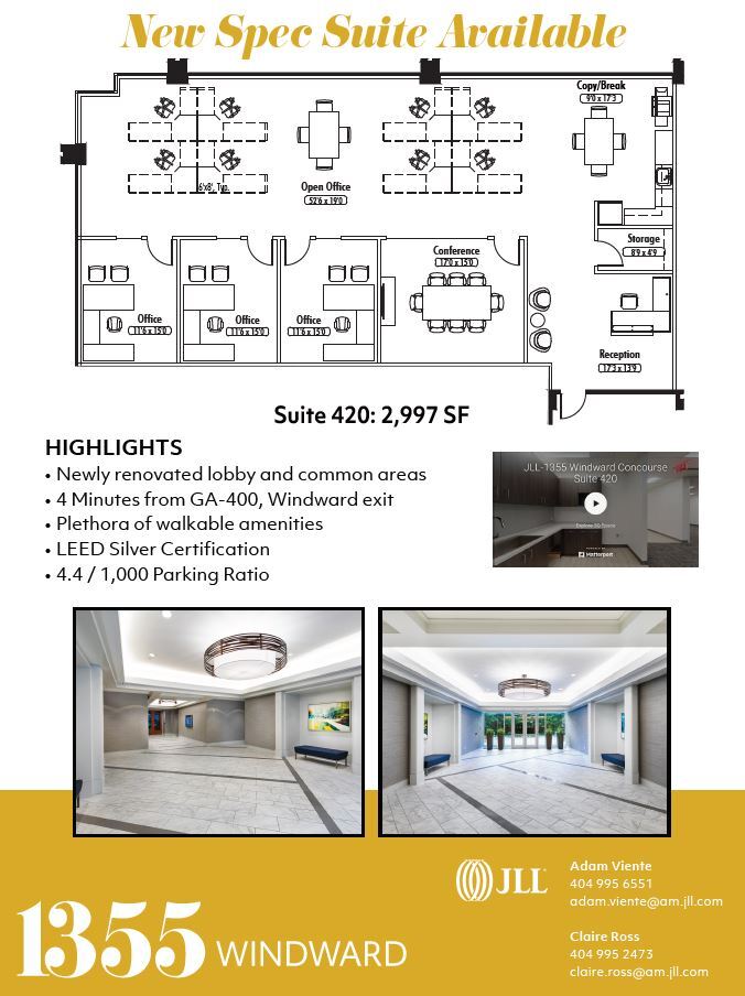 1355 Windward Concourse, Alpharetta, GA à louer Plan d’étage– Image 1 sur 1