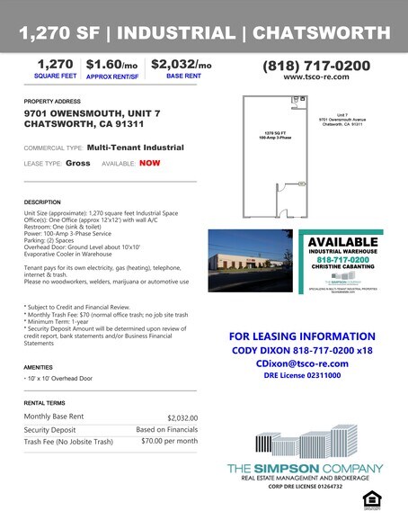 9705 Owensmouth Ave, Chatsworth, CA à louer - Photo de l’immeuble – Image 2 sur 3