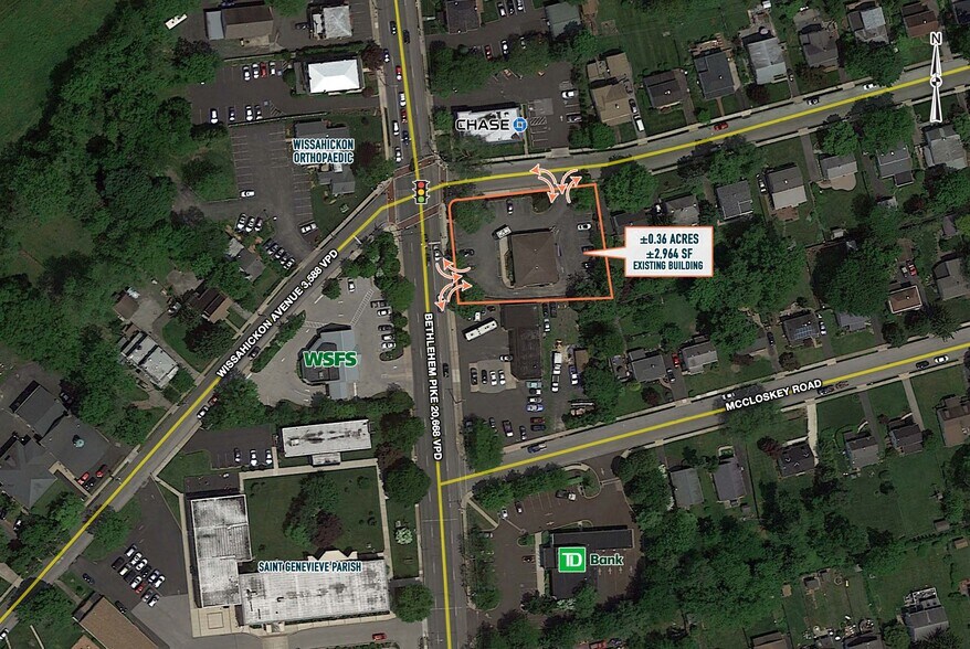 1316 Bethlehem Pike, Flourtown, PA à louer - Aérien – Image 2 sur 6