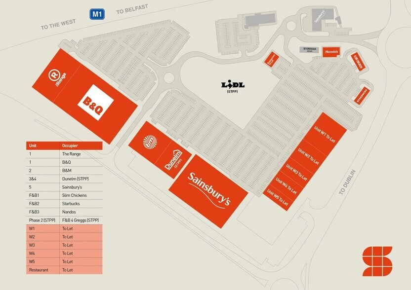 Sprucefield Retail Park, Lambeg à louer - Plan cadastral – Image 1 sur 1