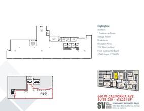 400 W California Ave, Sunnyvale, CA à louer Plan d’étage– Image 1 sur 1