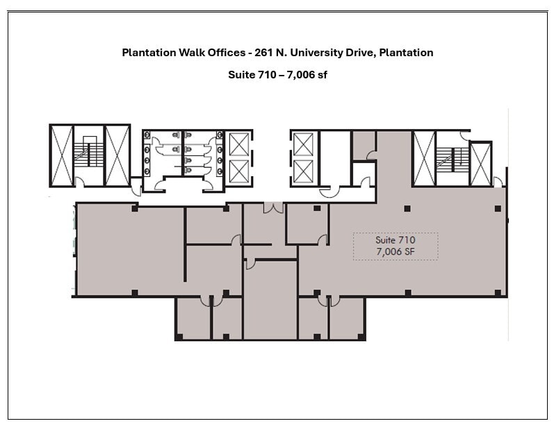 261 N University Dr, Plantation, FL à louer Plan d’étage– Image 1 sur 1