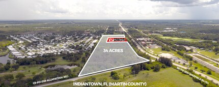 SR 710 Indianwood Dr. & SW Allapath Rd., Indiantown, FL - Vue aérienne vue de carte