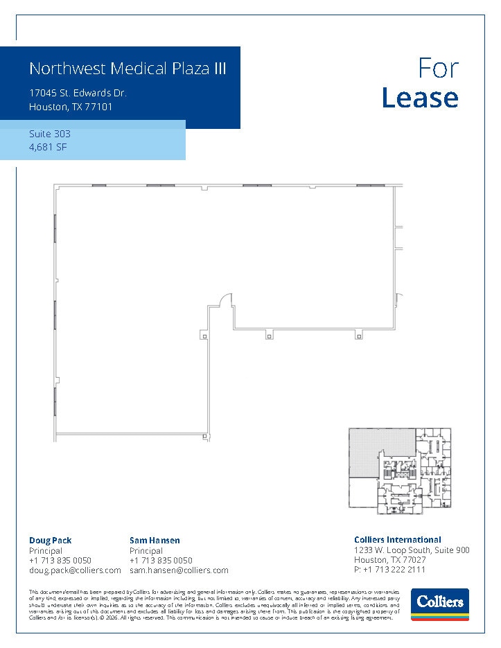 800 Peakwood Dr, Houston, TX à louer Plan d’étage– Image 1 sur 1