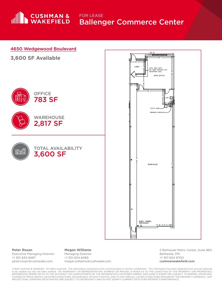 4650 Wedgewood Blvd, Frederick, MD à louer Plan d’étage– Image 1 sur 1