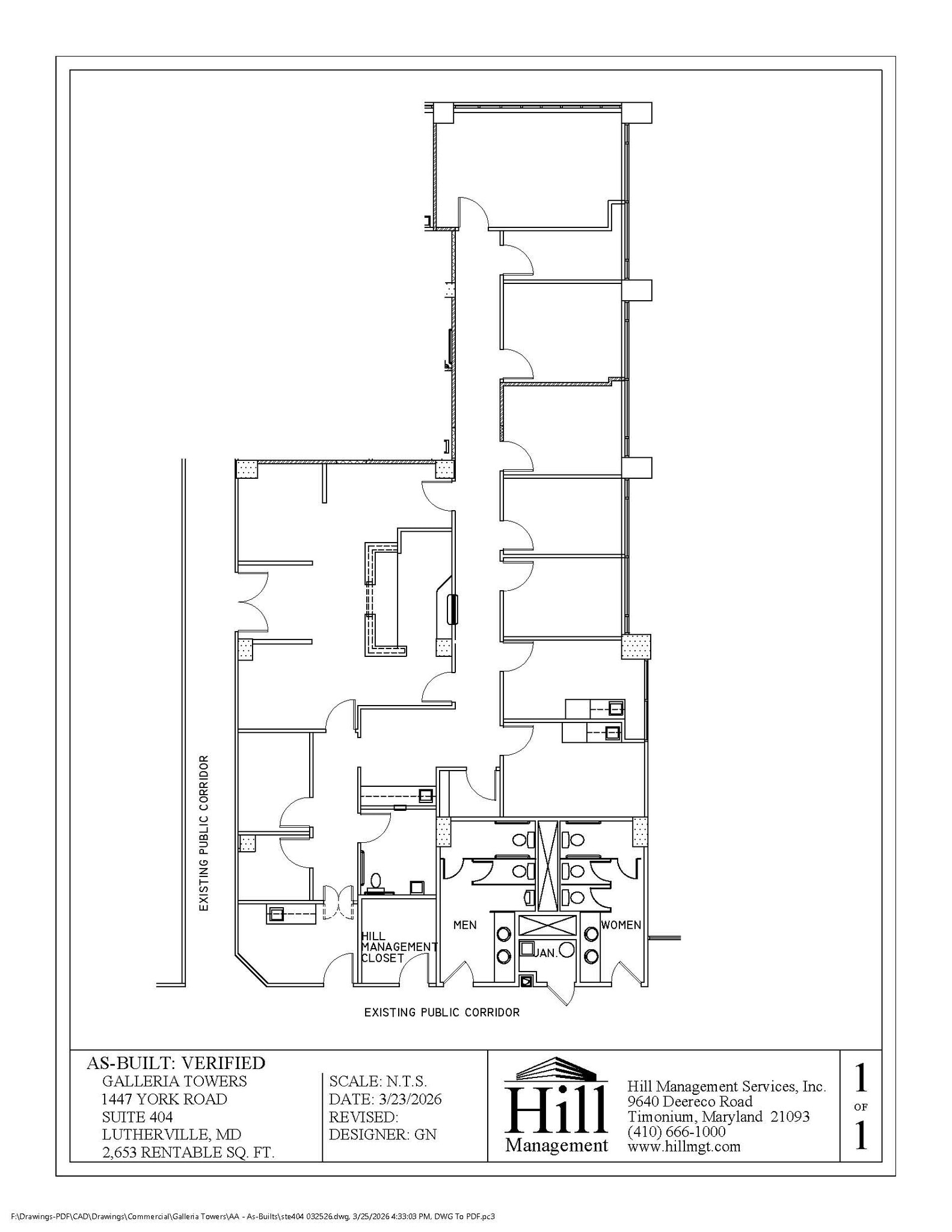 1447 York Rd, Lutherville, MD à louer Plan d’étage– Image 1 sur 1