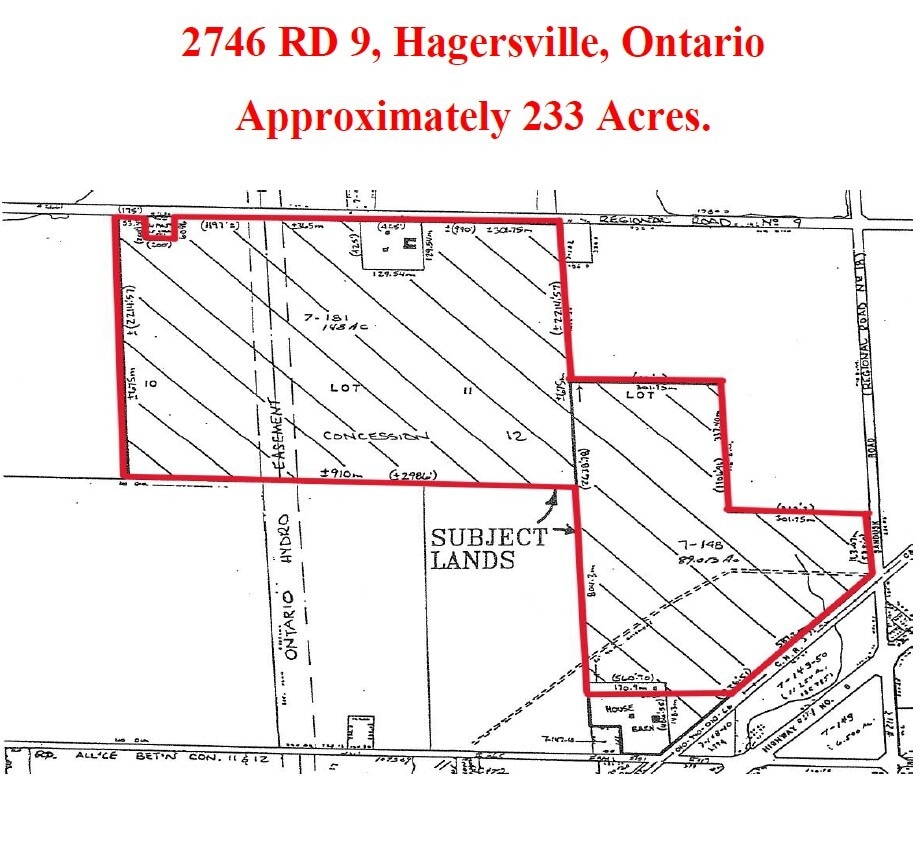 2746 Regional Rd 9, Hagersville, ON à vendre Plan de site– Image 1 sur 2