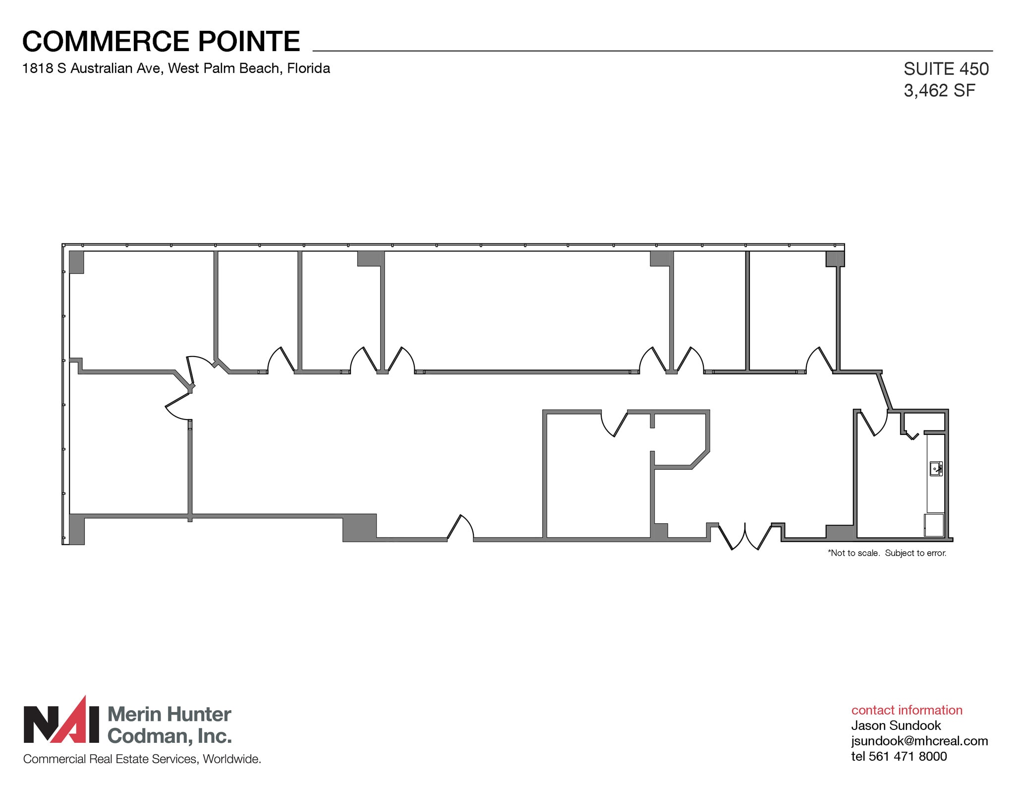 1818 S Australian Ave, West Palm Beach, FL à louer Plan d’étage– Image 1 sur 2